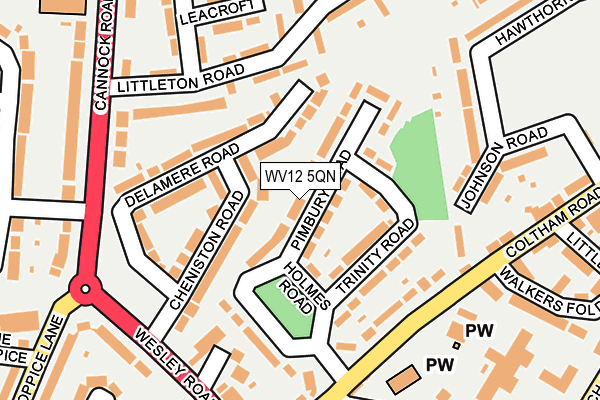 WV12 5QN map - OS OpenMap – Local (Ordnance Survey)