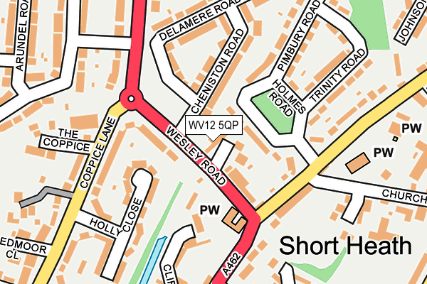 WV12 5QP map - OS OpenMap – Local (Ordnance Survey)