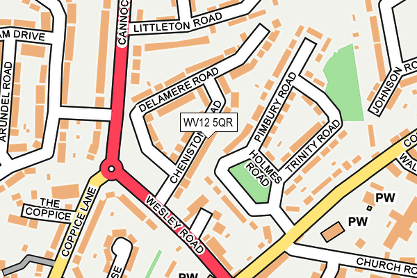 WV12 5QR map - OS OpenMap – Local (Ordnance Survey)