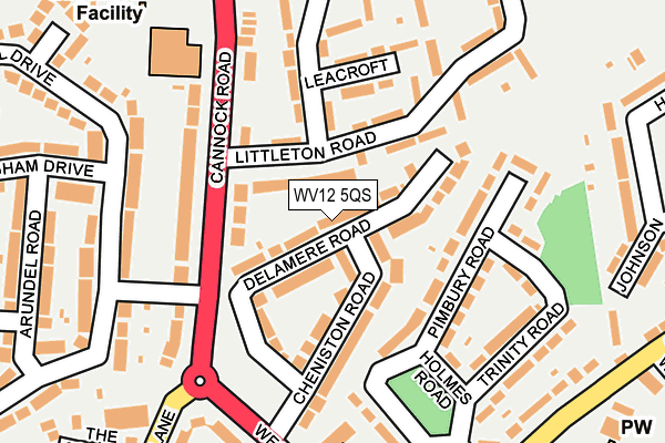 WV12 5QS map - OS OpenMap – Local (Ordnance Survey)