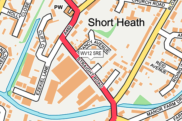 WV12 5RE map - OS OpenMap – Local (Ordnance Survey)