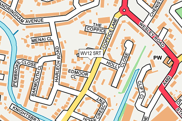 WV12 5RT map - OS OpenMap – Local (Ordnance Survey)