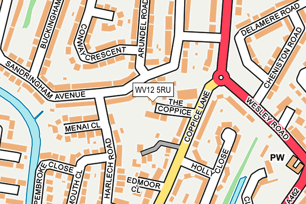 WV12 5RU map - OS OpenMap – Local (Ordnance Survey)