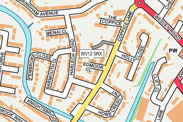 WV12 5RX map - OS OpenMap – Local (Ordnance Survey)