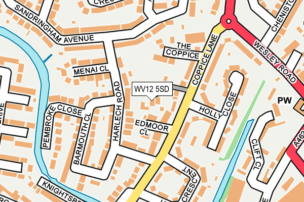 WV12 5SD map - OS OpenMap – Local (Ordnance Survey)