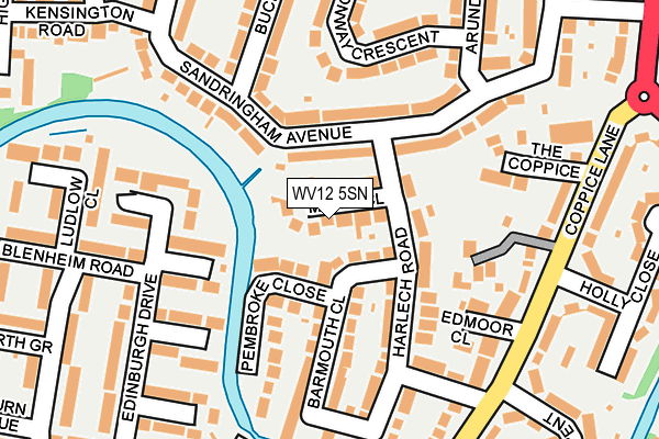 WV12 5SN map - OS OpenMap – Local (Ordnance Survey)