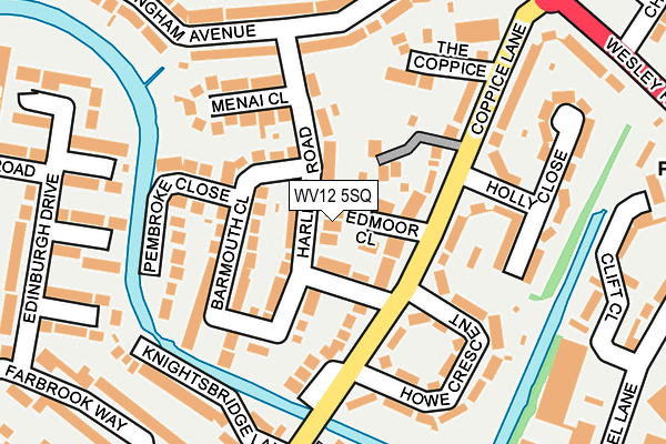 WV12 5SQ map - OS OpenMap – Local (Ordnance Survey)