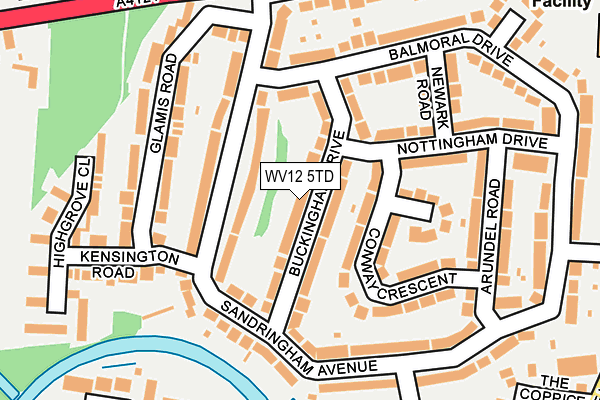 WV12 5TD map - OS OpenMap – Local (Ordnance Survey)