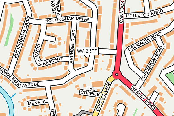 WV12 5TF map - OS OpenMap – Local (Ordnance Survey)