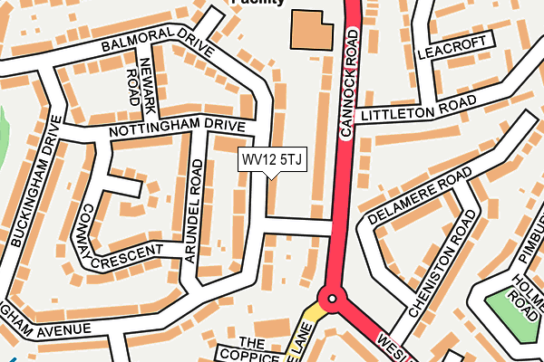 WV12 5TJ map - OS OpenMap – Local (Ordnance Survey)