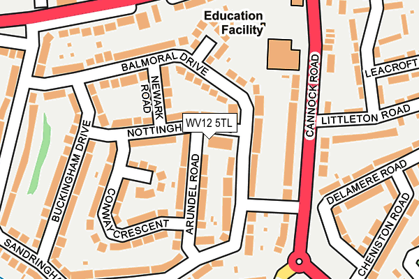 WV12 5TL map - OS OpenMap – Local (Ordnance Survey)