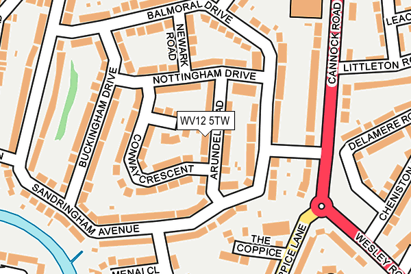 WV12 5TW map - OS OpenMap – Local (Ordnance Survey)