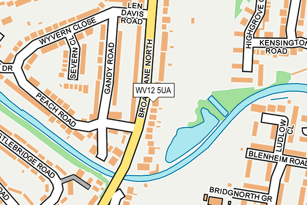 WV12 5UA map - OS OpenMap – Local (Ordnance Survey)