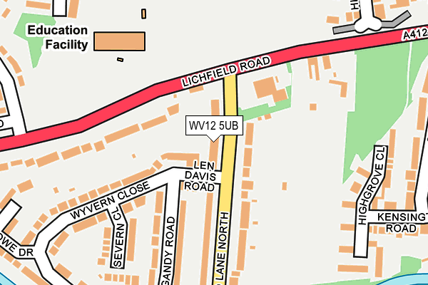 WV12 5UB map - OS OpenMap – Local (Ordnance Survey)
