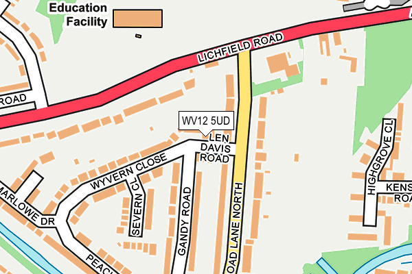 WV12 5UD map - OS OpenMap – Local (Ordnance Survey)