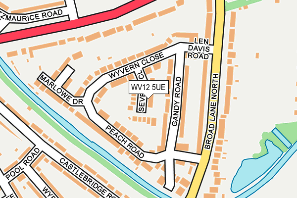 WV12 5UE map - OS OpenMap – Local (Ordnance Survey)