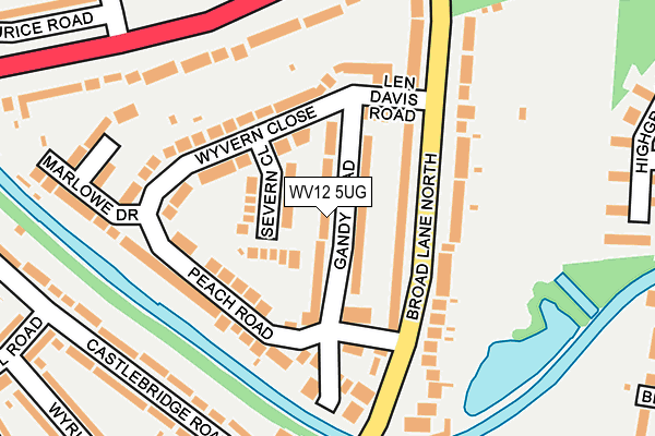 WV12 5UG map - OS OpenMap – Local (Ordnance Survey)