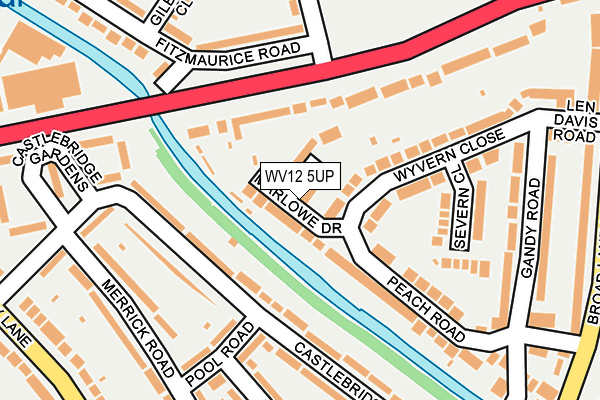 WV12 5UP map - OS OpenMap – Local (Ordnance Survey)