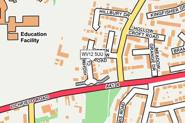 WV12 5UU map - OS OpenMap – Local (Ordnance Survey)