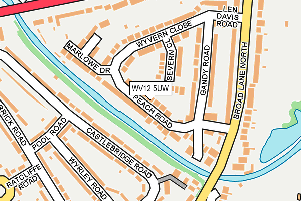 WV12 5UW map - OS OpenMap – Local (Ordnance Survey)