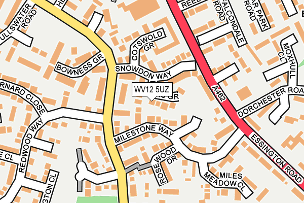 WV12 5UZ map - OS OpenMap – Local (Ordnance Survey)