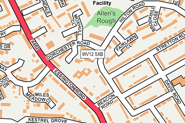 WV12 5XB map - OS OpenMap – Local (Ordnance Survey)