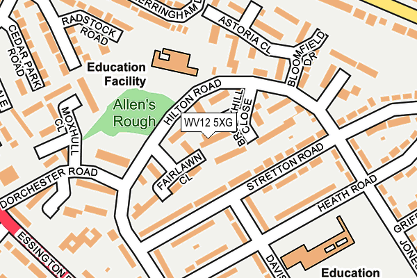 WV12 5XG map - OS OpenMap – Local (Ordnance Survey)