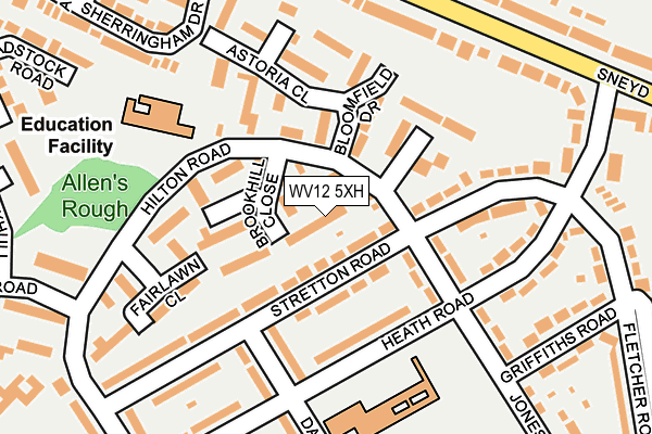 WV12 5XH map - OS OpenMap – Local (Ordnance Survey)