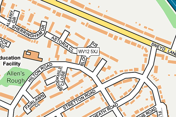 WV12 5XJ map - OS OpenMap – Local (Ordnance Survey)