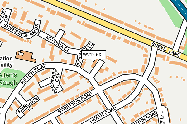 WV12 5XL map - OS OpenMap – Local (Ordnance Survey)
