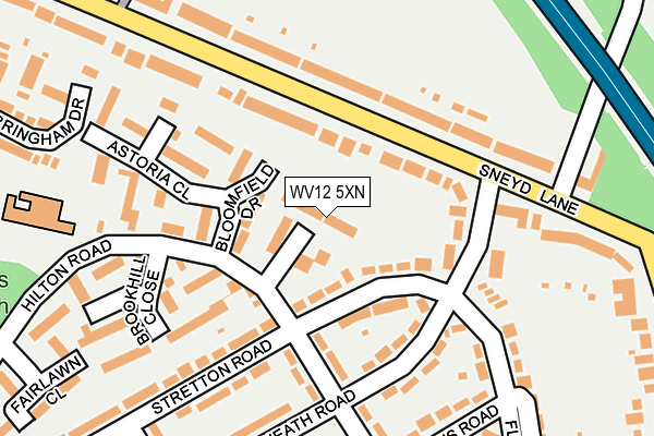 WV12 5XN map - OS OpenMap – Local (Ordnance Survey)