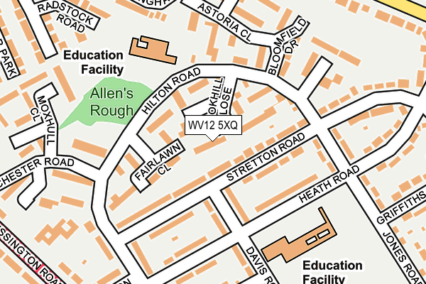 WV12 5XQ map - OS OpenMap – Local (Ordnance Survey)