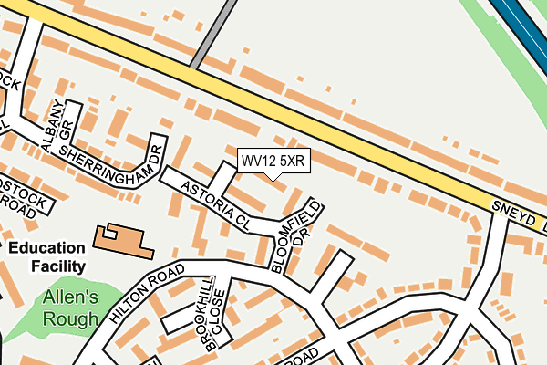 WV12 5XR map - OS OpenMap – Local (Ordnance Survey)