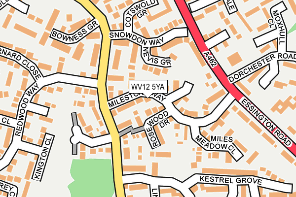 WV12 5YA map - OS OpenMap – Local (Ordnance Survey)
