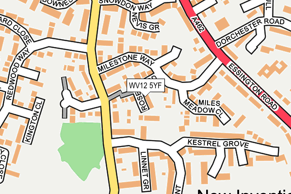 WV12 5YF map - OS OpenMap – Local (Ordnance Survey)
