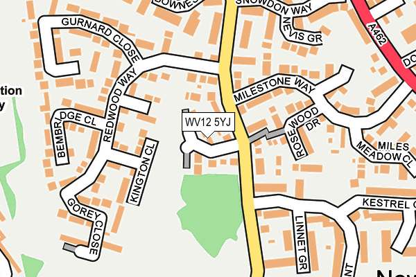 WV12 5YJ map - OS OpenMap – Local (Ordnance Survey)