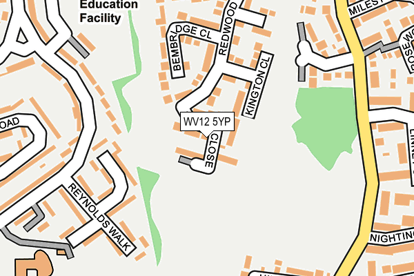 WV12 5YP map - OS OpenMap – Local (Ordnance Survey)