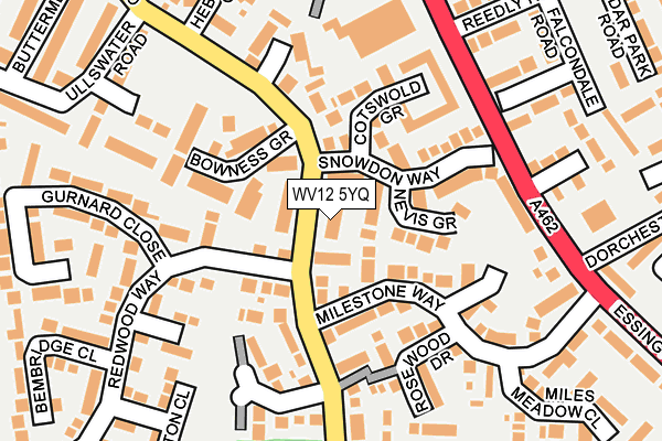WV12 5YQ map - OS OpenMap – Local (Ordnance Survey)