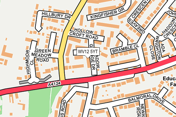 WV12 5YT map - OS OpenMap – Local (Ordnance Survey)