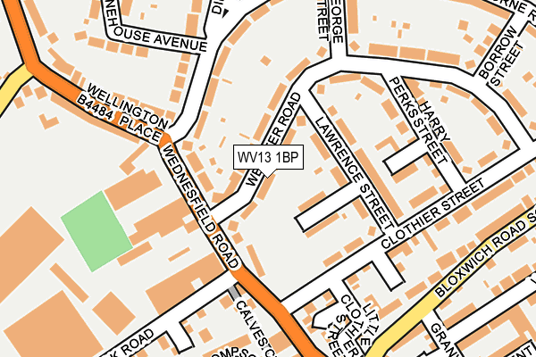 WV13 1BP map - OS OpenMap – Local (Ordnance Survey)