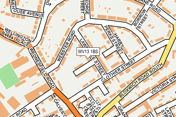 WV13 1BS map - OS OpenMap – Local (Ordnance Survey)