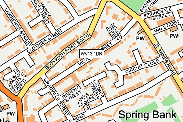 Map of A. C. CLEANING SERVICES (WOLVERHAMPTON) LIMITED at local scale