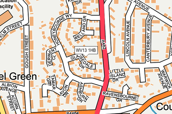 WV13 1HB map - OS OpenMap – Local (Ordnance Survey)