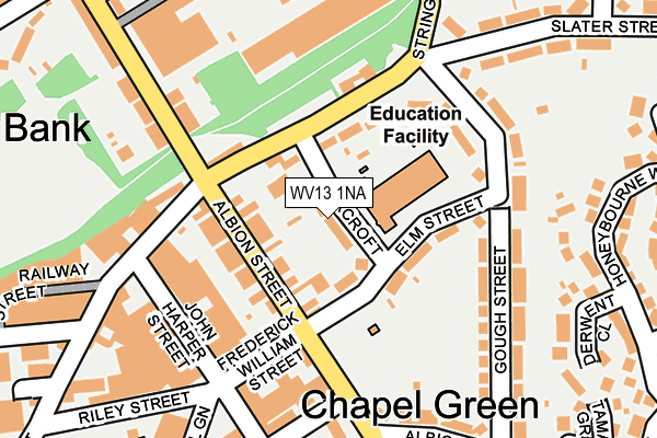 WV13 1NA map - OS OpenMap – Local (Ordnance Survey)