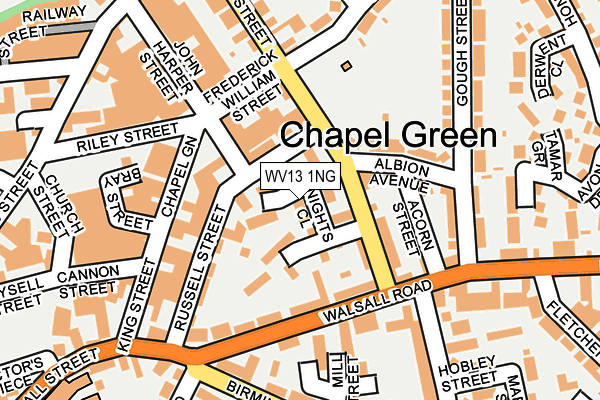 WV13 1NG map - OS OpenMap – Local (Ordnance Survey)