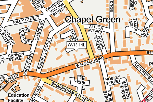 WV13 1NL map - OS OpenMap – Local (Ordnance Survey)