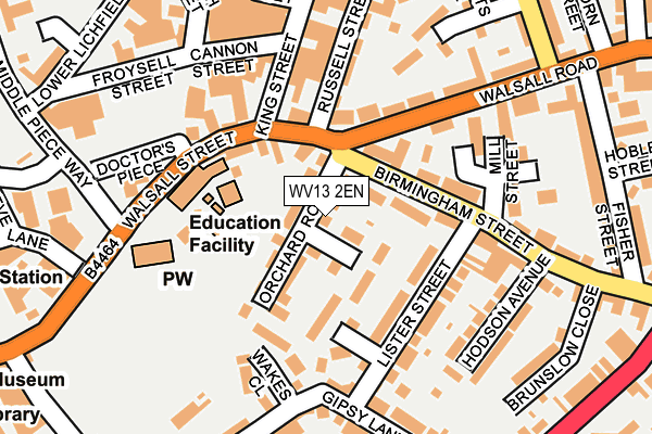 WV13 2EN map - OS OpenMap – Local (Ordnance Survey)