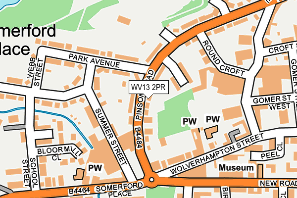 WV13 2PR map - OS OpenMap – Local (Ordnance Survey)