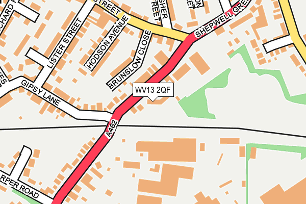 WV13 2QF map - OS OpenMap – Local (Ordnance Survey)