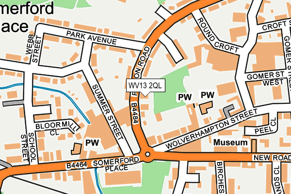 WV13 2QL map - OS OpenMap – Local (Ordnance Survey)
